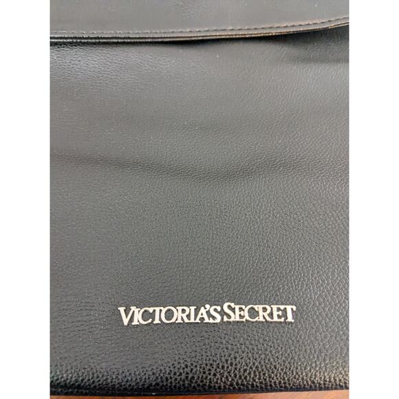 Victoria\'s Secret Backpack Black Drawstring Bucket Pebbled Faux Leather Snap New main image 13